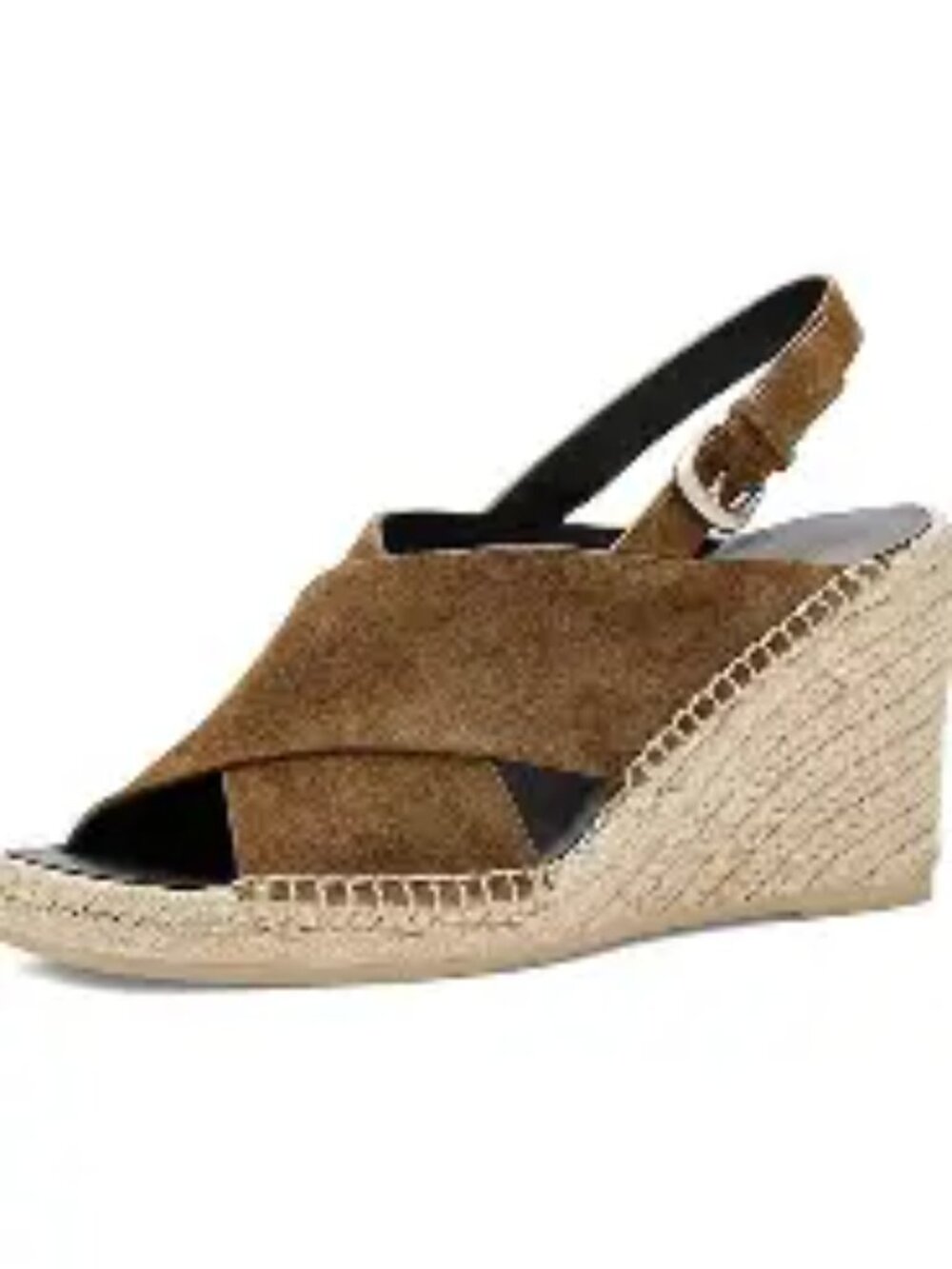 Vince Georgia Suede Espadrille Wedge Sandals Elmwood Sz 9.5 NIB